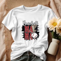 retro baseball mama leopard lightning bolt shirt