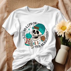 living life on the bleachers baseball mom shirt