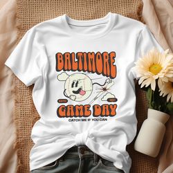 baltimore game day catch me if you can shirt