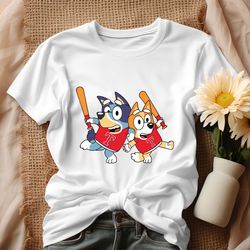 bluey bingo texas rangers baseball shirt