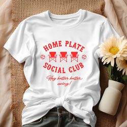 home plate social club baseball game day shirt