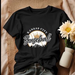 kansas city baseball crown skyline shirt