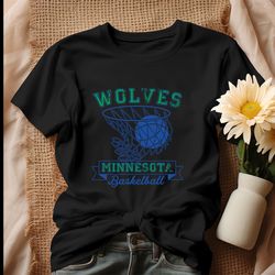 wolves minnesota basketball net shirt