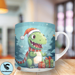 3d christmas crocodile toy mug wrap, 11oz and 15oz mug template, mug sublimation design, mug wrap template, instant digi