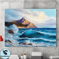 ocean landscape canvas wall art painting,frame wall art,canvas printing, landscape wall canvas printing,seascape paintin