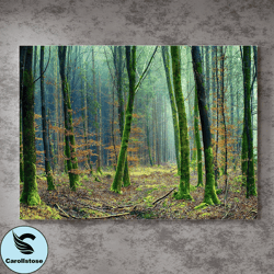 the tranquility of nature,trees wall art,forest canvas,landscape woods decor,green forest print,woodland outdoor art