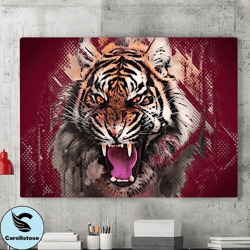 tiger canvas wall art painting, canvas wall decoration, animal painting posters on canvas, modern wall art, home decorat