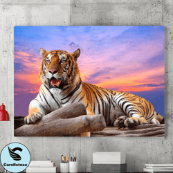 tiger canvas wall art painting, tiger wall art, animal wall art, wildlife art posters, canvas wall decoration, wall art,