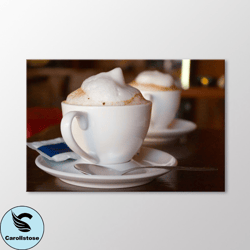 cappuccino canvas wall art, coffee decoration