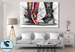 air jordan canvas wall art, jordan michael jordan poster, jordan air graffiti canvas, modern graffiti canvas, kids room