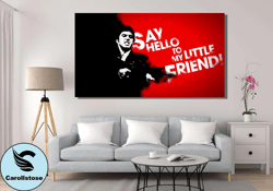 al pacino poster,tony montana wall art,scarface movie canvas wall art, gangsters canvas print,office decor,ready to hang