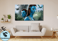 avatar 2 (2022) movie poster print on canvas wall art,movie wall decor,avatar movie poster canvas art,kids room wall art