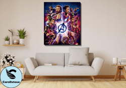 avengers characters canvas wall art, avengers poster, avengers canvas print art, gift for kids, avengers canvas, kids ro