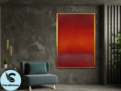 mark rothko red  canvas,art reproduction,rothko reproduction,abstract canvas wall art,modern art expressionism painting,