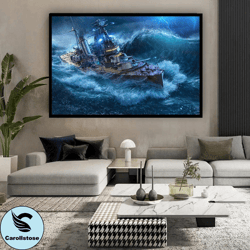 warships canvas wall art , warship print , pirate ship canvas painting , sailing ship canvas , modern home decor