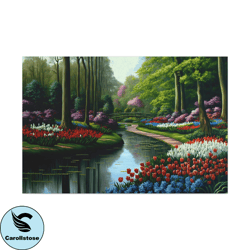 netherland stream landscape canvas art