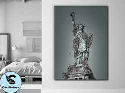 the statue of liberty,statue of liberty, freedom art, iconic symbol, liberty island, american landmark, wall art, home d