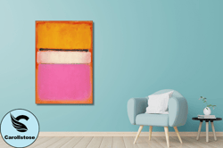 mark rothko wall art, yellow burgundy brush stroke canvas print, wall art canvas , ready to hang canvas painting,canvas