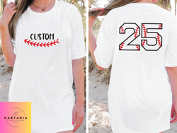 custom baseball jersey comfort colors shirt , women's custom baseball shirt , personalized baseball mom tee, custom base