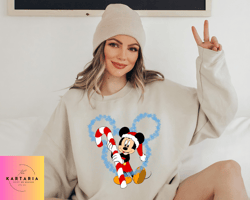 disney mickey christmas sweatshirt  and hoodie, christmas disney hoodie, christmas candy cane sweatshirt , mickey christ