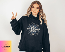 minimalist vintage snowflake hoodie snow flake hoody winter christma s clothing xmas eve boxing day outfit holiday seaso