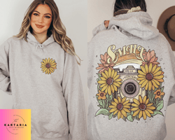 retro happy photography hoodie boho smile old camera hippie photographer shirt  happiness trendy streetwear clothing 70s