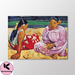 tahitian women by paul gauguin canvas wall art