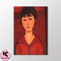 tete de jeune fille by amedeo modigliani canvas wall art