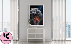 effect tiger canvas, wall art canvas design, home decor ready to hang