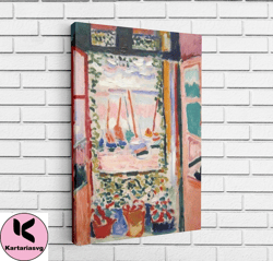 henri matisse the open window canvas, wall art canvas design, home decor ready to hang