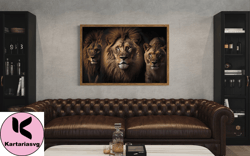 lion family canvas