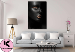 african girl poster, african print art, african beautiful woman canvas wall art, modern canvas, gift for her, ready to h