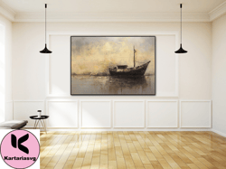 originals painting sailing boat,seascape painting abstract wall art,textured art, pop art painting, wall decor living ro