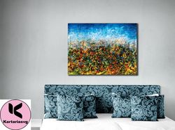 autumn symphony: impressionist landscape canvas,impressionist, landscape, canvas art, autumn colors, textured painting,