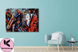 african jazz canvas wall art,abstract african jazz  ,african jazz print art canvas,modern wall art,music wall art,africa