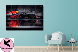 f1 redbull racing car wall art, max verstappen canvas print, redbull verstappen print, honda f1 canvas wall decor, formu