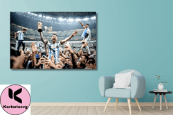 leo messi  , lionel messi canvas, soccer  ,the king of football,argentina football print, football fan gift, framed or u