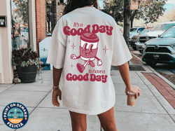 good day coffee aesthetic bohemian retro vintage graphic tee, oversized muscle mommy gym shirt , retro graphic tee, grun