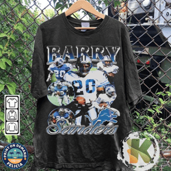 vintage graphic style barry sanders tshirt, barry sanders shirt, vintage oversized sport tee, retro american football bo