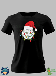 golf ball santa hat shirt, softball christmas lights tshirts, golf gifts for dad or women, golf gifts