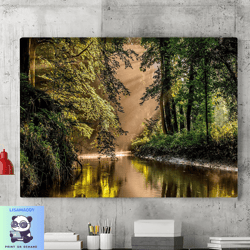 forest landscape canvas wall art painting, tree wall decor, canvas gift, forest landscape poster, wall decor, home decor