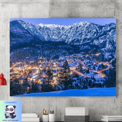 uri colorado canvas wall art painting, rocky mountain posters, landscape wall art, canvas printing, living room wall art