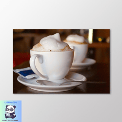 cappuccino canvas wall art, coffee decoration