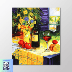 glass and bottle canvas wall art