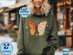 floral butterfly sweatshirt, butterfly lover tee, butterfly hoodie, animal lover gift, butterfly graphic tee, floral mam