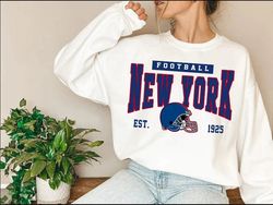 new york football sweatshirt, vintage style new york football, football sweatshirt, new york sweatshirt