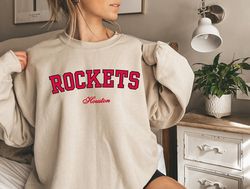 houston rockets sweatshirt women nba houston sweater men rocket crewneck women nba playoff gamday shirt rocket fan holid