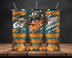 miami dolphins football team 20oz skinny tumbler