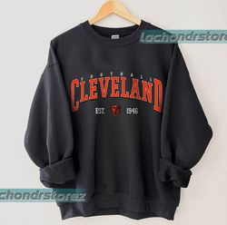 cleveland football sweatshirt, vintage style cleveland football crewneck, football sweatshirt, cleveland sweatshirt, foo