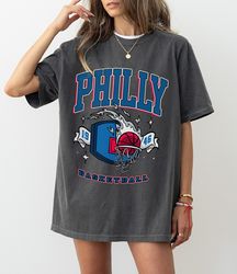 philadelphia basketball tshirt, vintage philadelphia basketball shirt, retro philly shirt, graphic philly basketball tsh